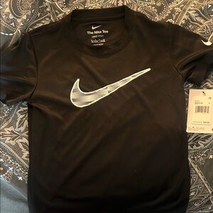 Nike Black T-Shirt with White Swoosh